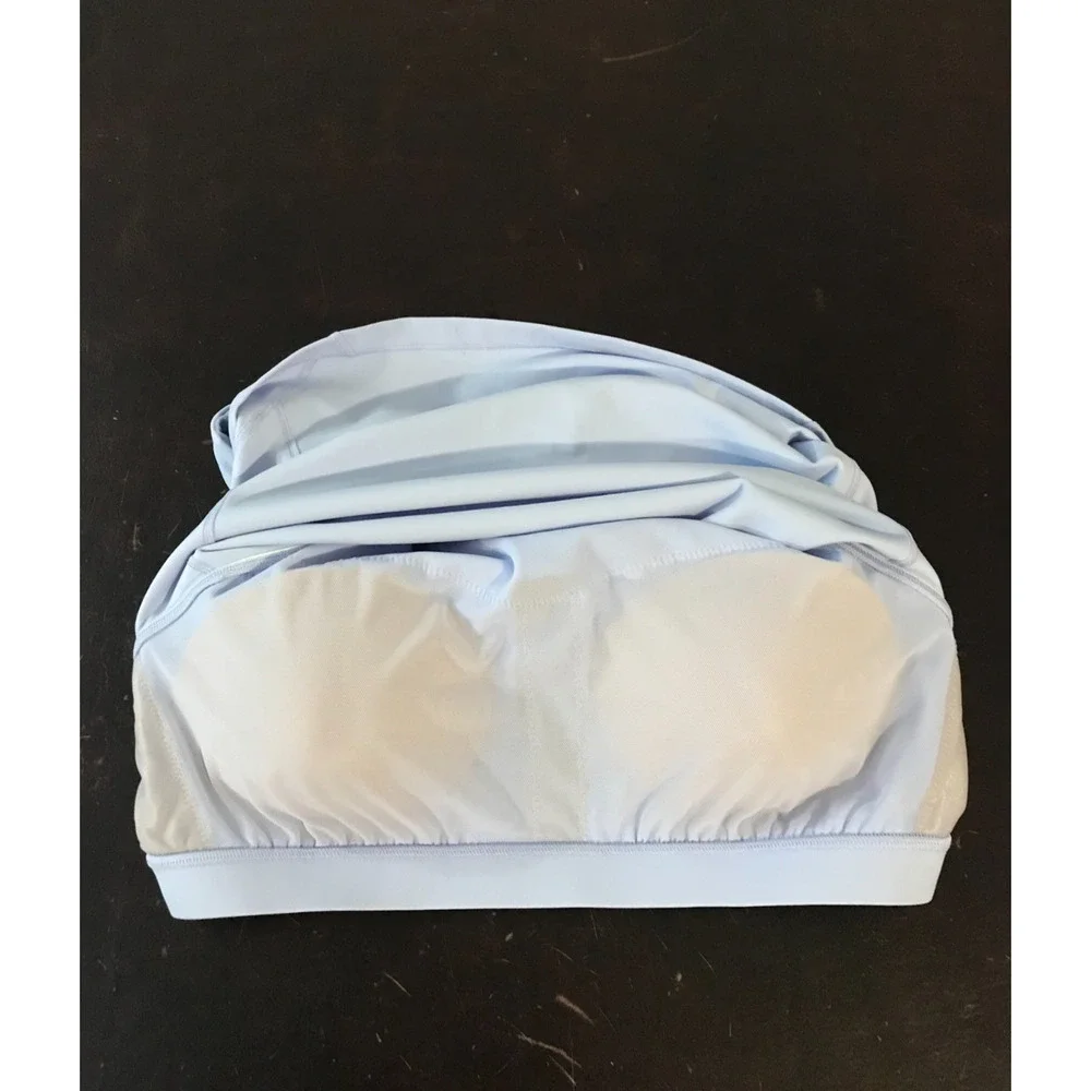 NWT Lululemon Align High-Neck Tank Pastel Blue Built-In Bra Crop Top Size 12